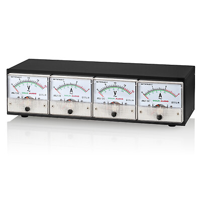 #ad Amplifier Speaker Power Meter Voltage Current Detector Dual Analog VU Tester $69.99