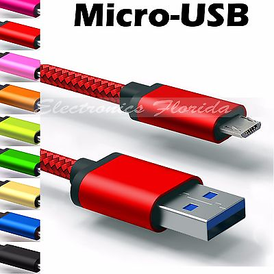 ✔ Micro USB Nylon Braided Rope Data Sync Charger Charging Cable Cord LOT $39.84