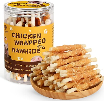 #ad Dog Treat Chicken Rawhide Sticks Natural Dog Treats for Small Middle Dog 12.5 oz $17.99