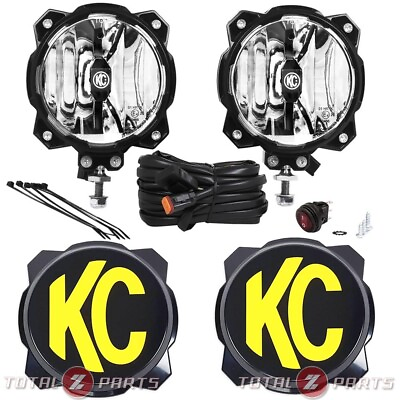 #ad KC HiLiTES® Pro6™ 6 inch Wide 40 Beam LED Round Lights Pair w Harness $539.99