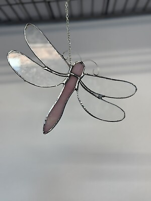 #ad New stained glass dragonfly suncatcher $22.00