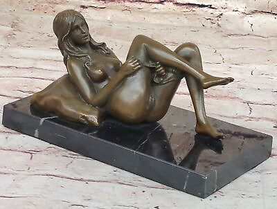 #ad Original Lost Wax Bronze Sculpture Nude Female Italian Artist Mavchi Statue Art $599.00