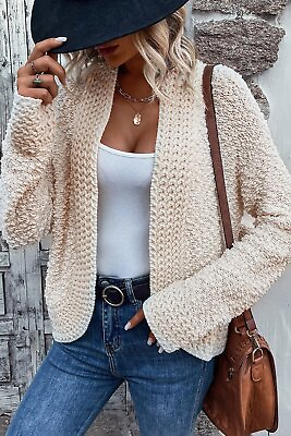 #ad Cozy Knit Open Front Cardigan $38.95