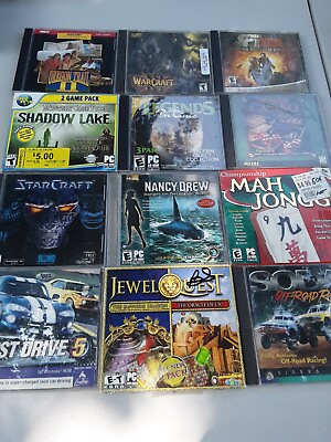 Lot of 12 vintage Video Game PC Computer Game Games STAR CRAFT WOWC LEGENDS#167 $26.57