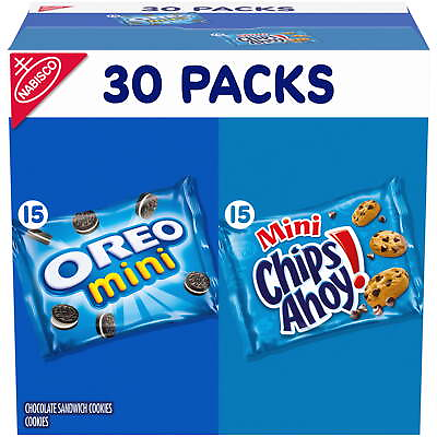 #ad Nabisco Crowd Favorites Cookie Variety Pack CHIPS AHOY OREO Mini 30 Snack Packs $12.99