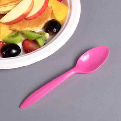#ad Karat PP Plastic Medium Weight Tea Spoons Pink 1000 ct U2008 Pink $23.40