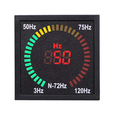 #ad AC220V 3 120HZ Square Digital Frequency Meter 66mm LED Electrical Hertz Tester $22.15