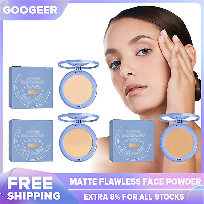 #ad Matte Flawless Makeup Powder Oil Control Waterproof Lasting Setting Powder Light $9.19
