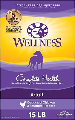 #ad Wellness Complete Health Dry Dog Food with Grains Natural Ingredients Made in $42.06