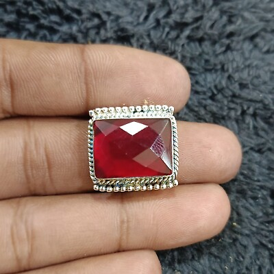 #ad Handmade Beautiful Garnet Ring 925 Sterling Silver Jewelry Designer Ring AP712 $12.21