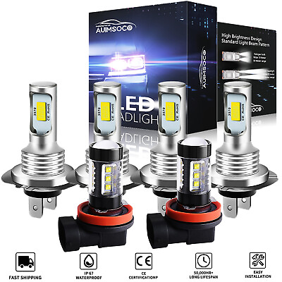 #ad For 2011 2012 2013 2014 Hyundai Sonata LED Headlight FOG Bulbs Combo Kit A $35.99