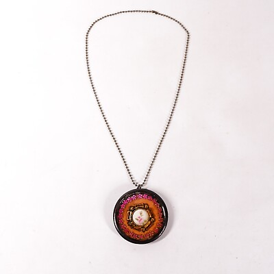 #ad 14quot; Pink Flower Mandala Resin Chain Necklace Choker Elegant Fashion Jewelry $11.99