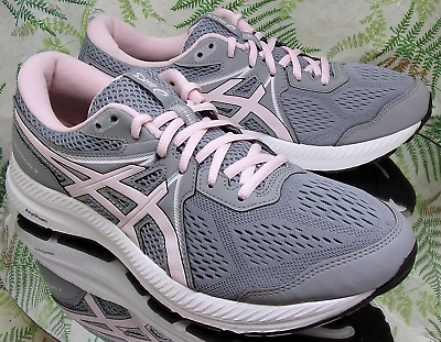 #ad ASICS CONTEND 7 GRAY PINK SNEAKERS WALKING RUNNING COMFORT SHOES WOMENS SZ 11 W $44.99