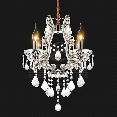 #ad Classic Crystal Candle Chandelier 4 Light Pendant Lamp Bedroom Dining Room Decor $41.79