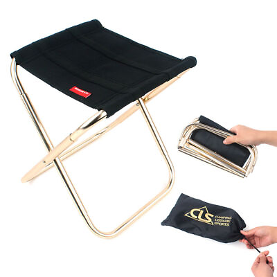 #ad Upgraded Portable Folding Stool Camping Stool Fishing Hiking Beach W Carry Bag $13.43
