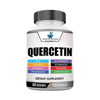 #ad Quercetin 1000mg Zinc Vitamin C Vitamin D Magnesium 9 in 1 Immune Support $21.99