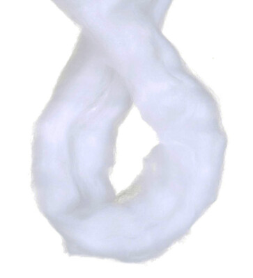#ad Craft Fiber White Acrylic Faux Roving Macrame Gnome or Doll Hair Craft Supply $5.95