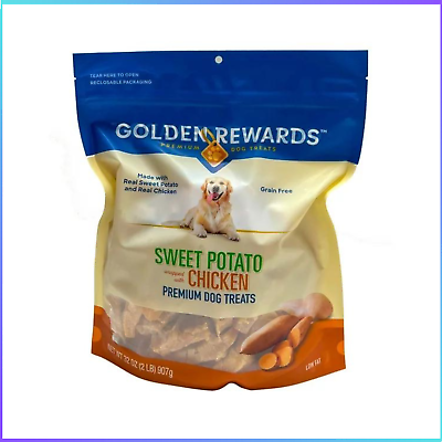 #ad Golden Rewards Sweet Potato Wrapped with Chicken Dog Treats 32 Oz $19.90