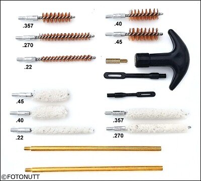 #ad Pistol Cleaning Brushes Swabs for Caliber Hand Guns 22 357 270 40 45 $8.58