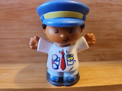 #ad Fisher Price Little People African American Pilot Michael Rare Figure Toy 2.5quot; $7.00