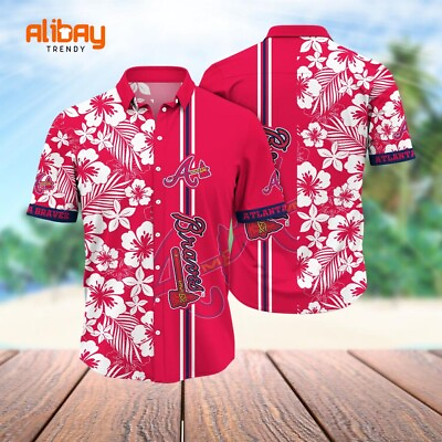 #ad Atlanta Braves MLB Flower hawaiian shirt button down hawaiian shirt $7.00