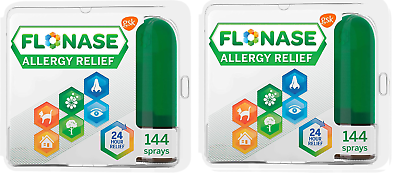 #ad PACK OF 2 Flonase Allergy Relief Nasal Spray 144 Metered Sprays Exp 05 2024 $19.99