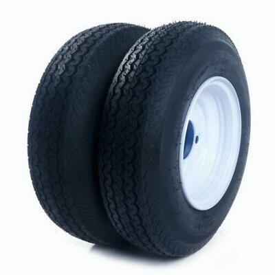 #ad 2pcs Trailer Tires amp; Rims 4.80 8 4.80x8 4 Ply Load Range B 4 Lug Wheel White $63.91