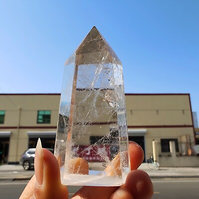 #ad 130g Rare NATURAL Crystal obelisk high quality Quartz Point HEALING X621 $25.94