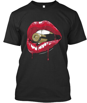#ad Bullet On Mouth T Shirt Made in the USA Size S to 5XL $21.78