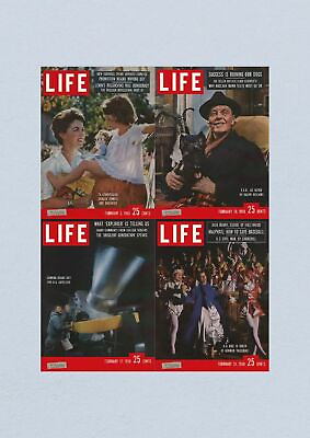 #ad Life Magazine Lot of 4 Full Month February 1958 3 10 17 24 Civil Rights Era $36.00