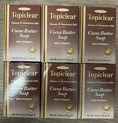 #ad Topiclear Cocoa Butter With Vitamin E Soap LOT OF 6 125g EACH✅ $40.00