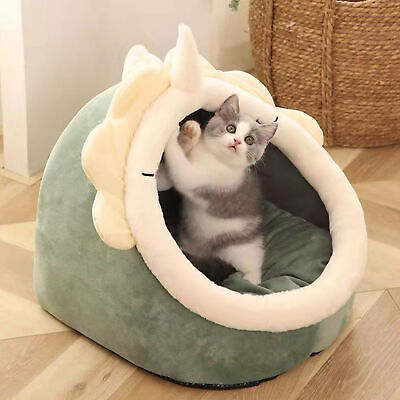 #ad Puppy Pet Cat Dog Nest Bed Cozy Soft Warm Cave House Sleeping Bag Mat Pad Bed $21.65