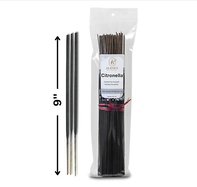 #ad 100 Incense Sticks 9#x27;#x27; Strongly Fragranced Hand Dipped 100% Natural Charcoal $7.45