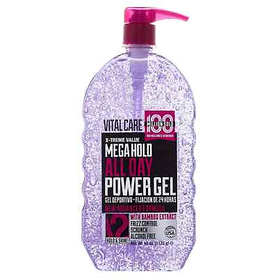 #ad Vitalcare Mega Hold All Day Power Hair Gel 40 Oz Alcohol Free Frizz Control $7.18