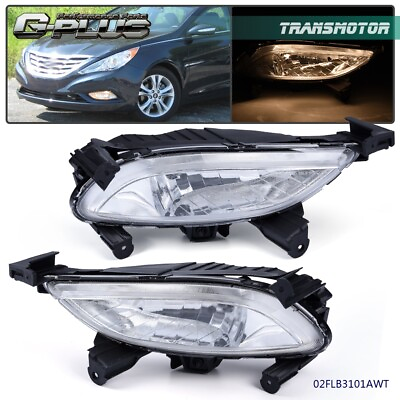 #ad Fit For 2011 2013 Hyundai Sonata Front Bumper Fog Driving Lights Clear Lamp New $25.09