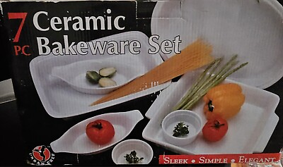 #ad Urban Chef 7 Pc. Ceramic Bakeware Set with Square and Round Pans $99.99