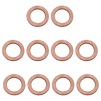 #ad 20 50PCS M6 M8 M10 Copper Crush Washer Flat Ring Spring Washers Seal Oil Gasket $7.48