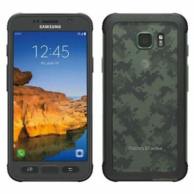 #ad Samsung Galaxy S7 Active 32GB SM G891A Camo Green ATamp;T Only Read Details $33.36