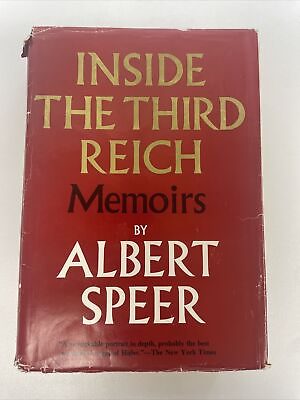#ad Inside the Third Reich Memoirs by Albert Speer 1970 HC DJ $6.99