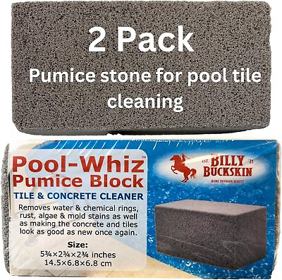 #ad Pool Whiz Pumice Block Pool Tile amp; Concrete Cleaner 2 Pack Gray $36.18