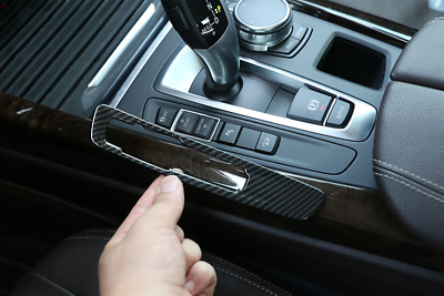 #ad Console Button Switch Sticker Cover Trim For BMW X5 X6 F15 2014 18 Carbon Fiber $17.61