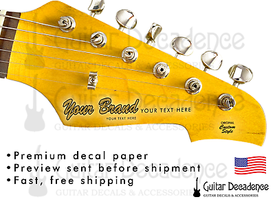 #ad Custom Classic Guitar Headstock Waterslide Decals for Electric Guitars $11.00