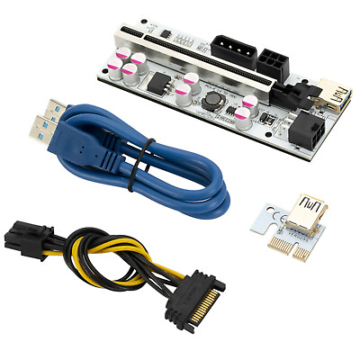 #ad PCI E VER010 USB 3.0 Extender X16 Mining Riser VER010 X Express Cable AU $13.39