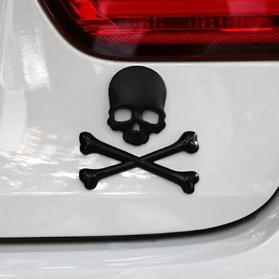 #ad 3D Skull Metal Car Motorcycle Sticker Label Skull Emblem Badge Styling Stickers $8.99