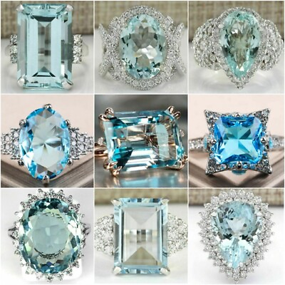 #ad Fashion 925 Silver Jewelry Cubic Zirconia Women Wedding Engagement Ring SZ6 10 C $2.62
