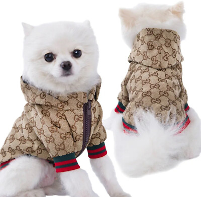 #ad Designer Luxury Dog Pet Puppy Hoodie Sweater Jacket Dogs Small to X Large $24.99
