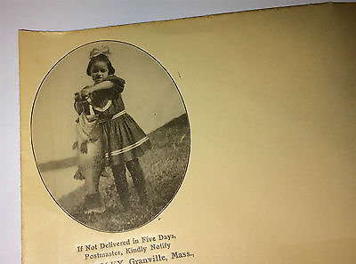#ad Antique Envelope R. B. Cooley Printed Photo of Girl amp; Large Fish Old Ephemera $34.99