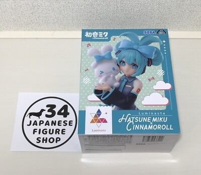 #ad Hatsune Miku x Cinnamoroll Luminasta Figure SEGA New with Box from Japan $54.32
