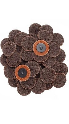 #ad 50 Pc 2quot; Coarse Roloc Scotch Brite Roll Lock Surface Sanding Disc Made in USA $27.00