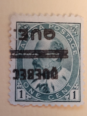 #ad 1903 Canada Post King Edward VII Precancel Quebec Que Upside Down Cancel Stamp C $155.00